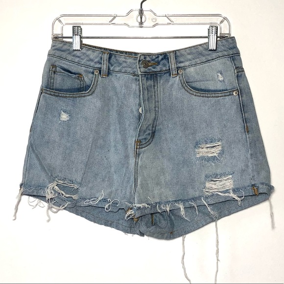 ⭐️ Brandy Melville High Rise Button Fly Jean Shorts - Picture 2 of 11